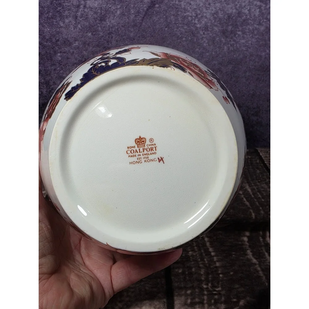 Coalport Hong Kong Bone China Ginger Jar with Lid‎ Made in England Chinoiserie